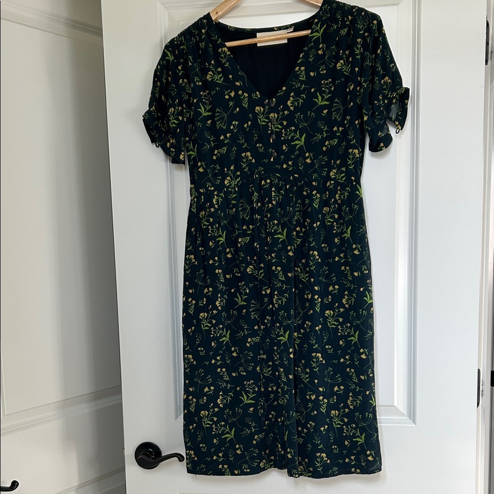 Reistor Gathered Knee length Floral dress size S - Picture 3 of 9